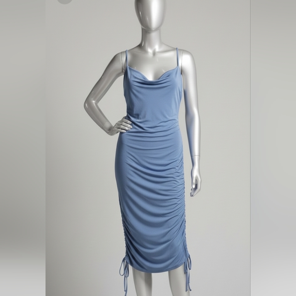 BEBE Light Blue Maxi Dress Size LARGE